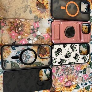 Floral and Skeleton Pattern Phone Cases